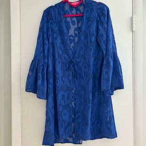 Lilly Blue Sheer Coverup